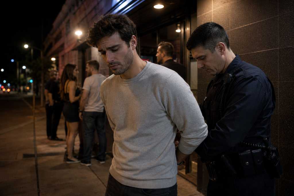 Arrest outside the nightlife venue
