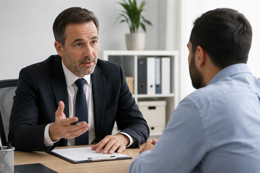 Bail Bondsman Meeting a Client