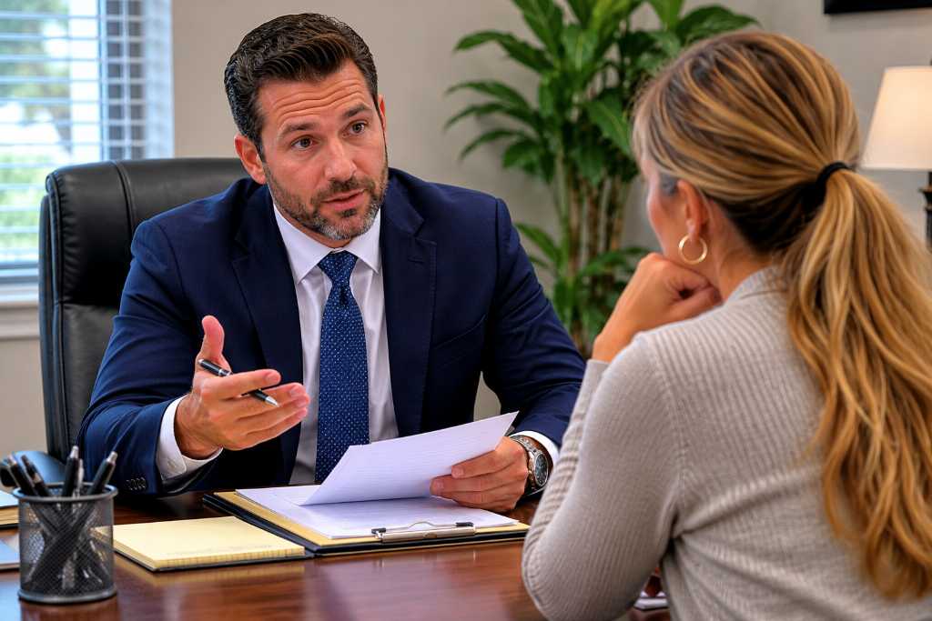 Bail Bond Agent Helping Client