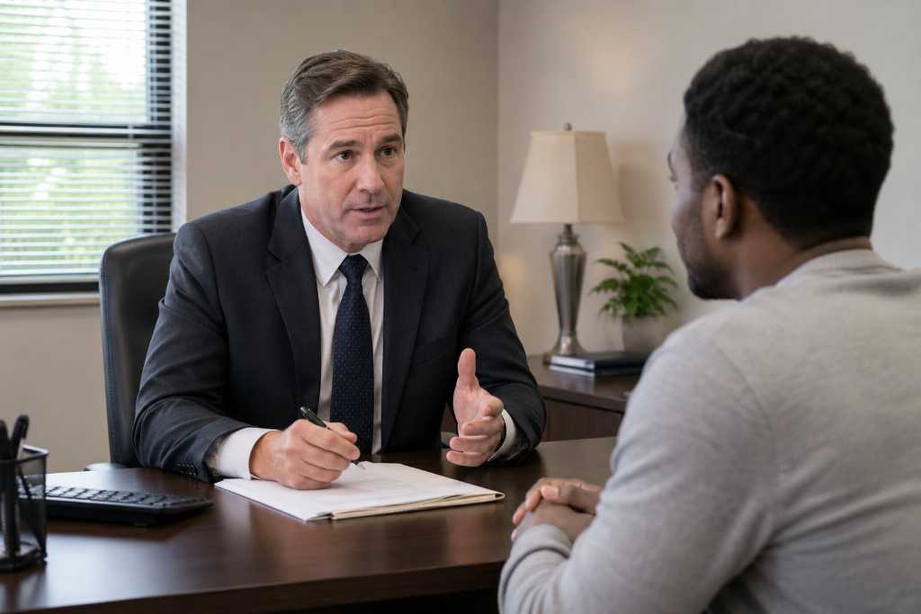 Bail Bondsman Client Consultation