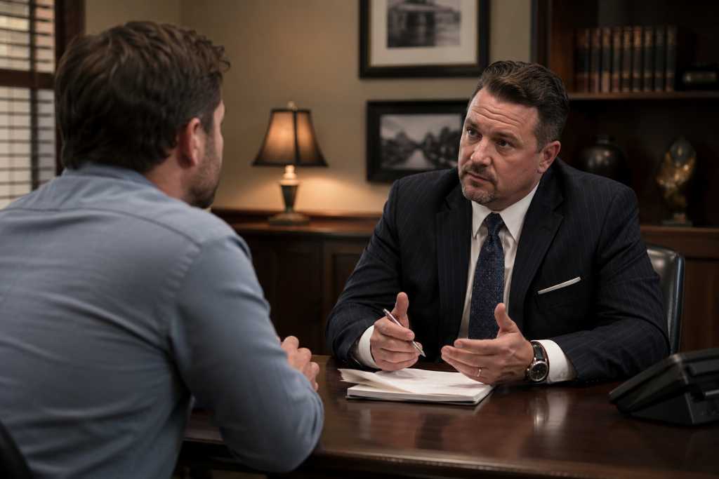 Bail Bondsman Explaining Bail Process