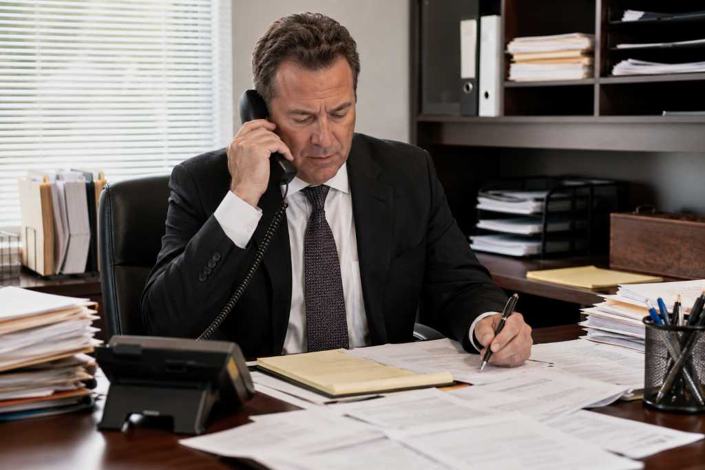 Bail Bondsman at his Office
