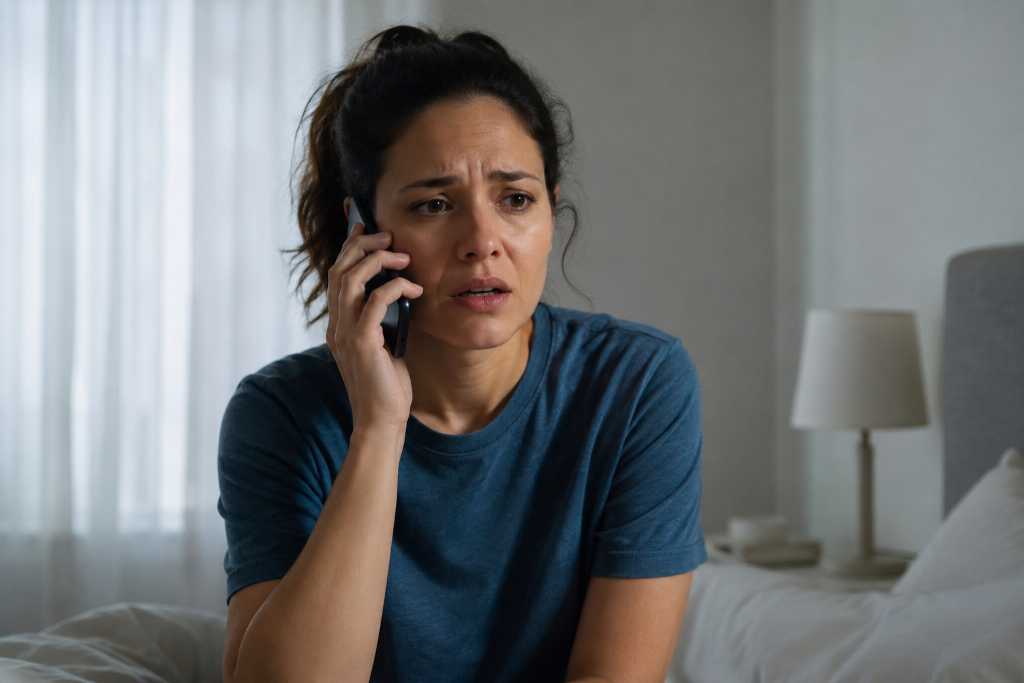 Friend Making Urgent Night Call