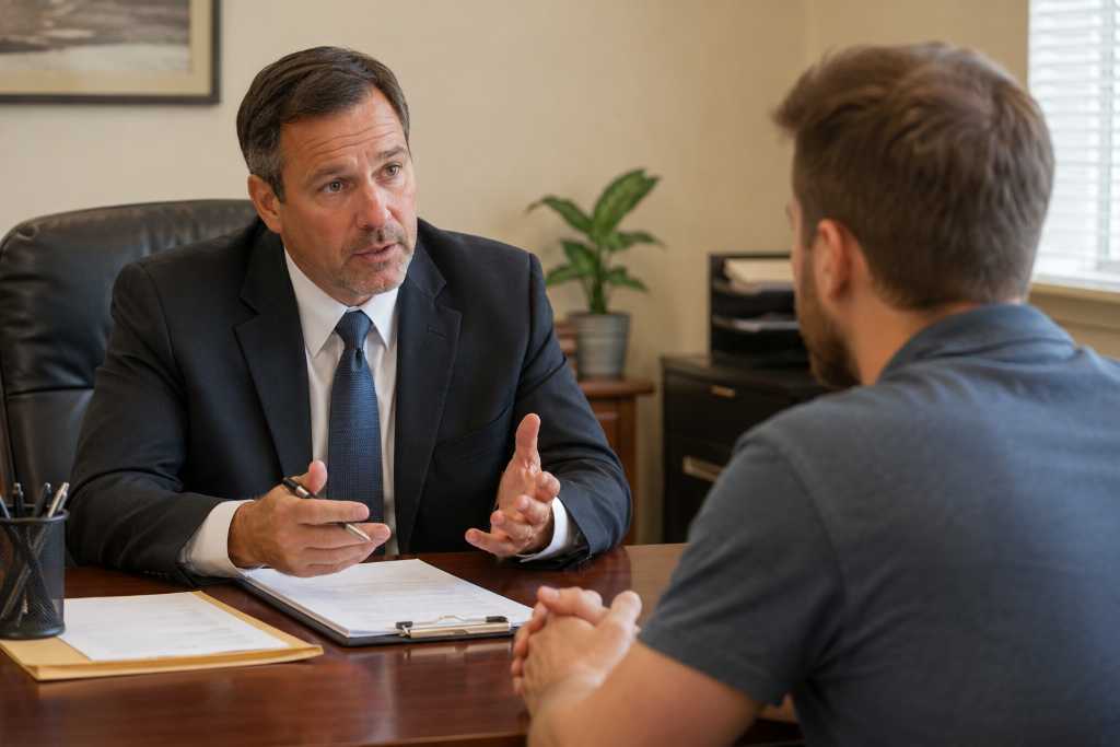 Professional Bail Bond Office Meeting