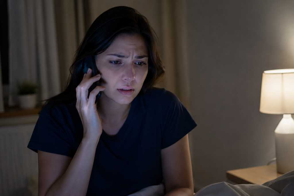 Worried Sister Calling For Help