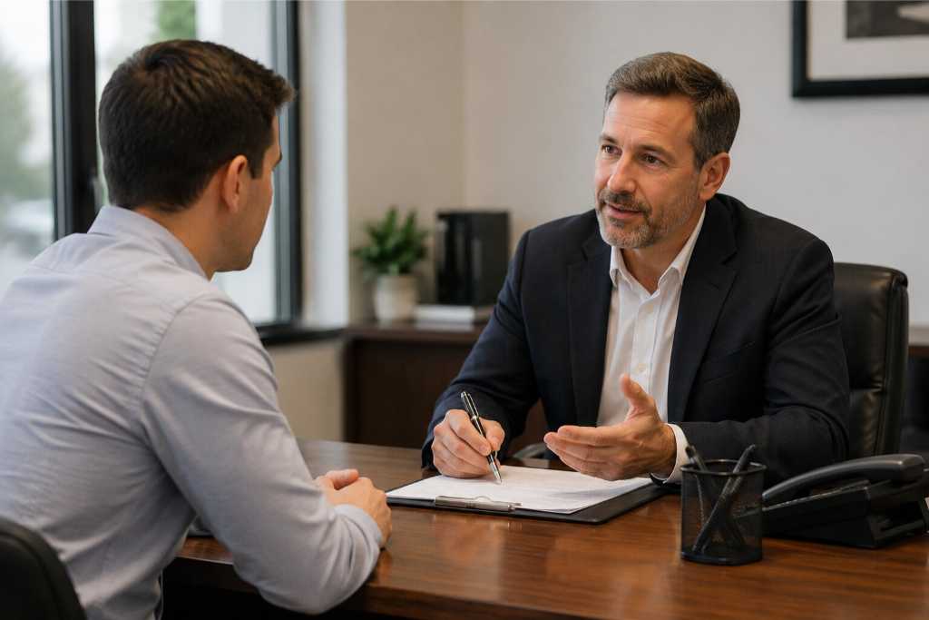 Client Discussing Bail Bond Options