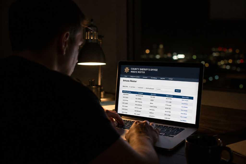 A Guy Searching Online at Night