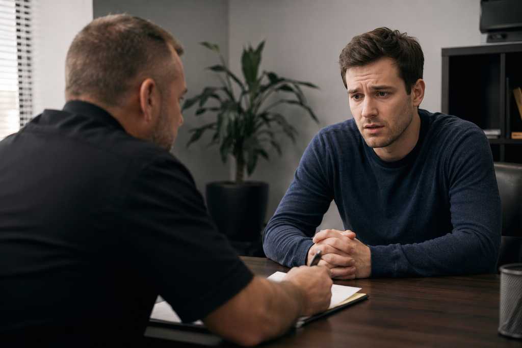 Bail Bond Consultation At Office