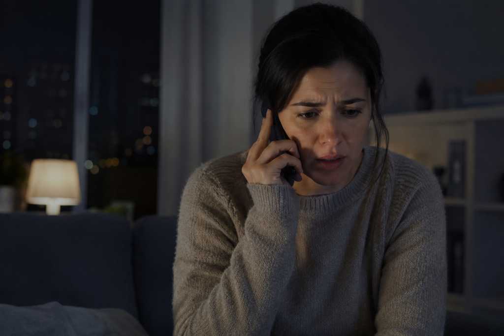 Cinematic Nighttime Emergency Phone Call