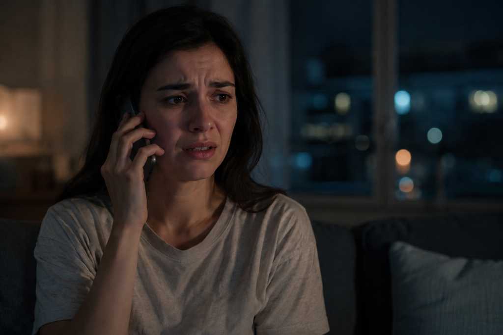 Worried Family Member In A Room