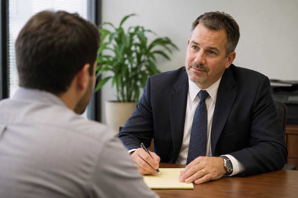 Bail Bondsman Client Meeting Session