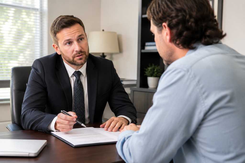 Bondsman Meeting with a Client