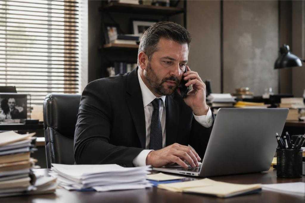 Bondsman Reviewing Client Cases