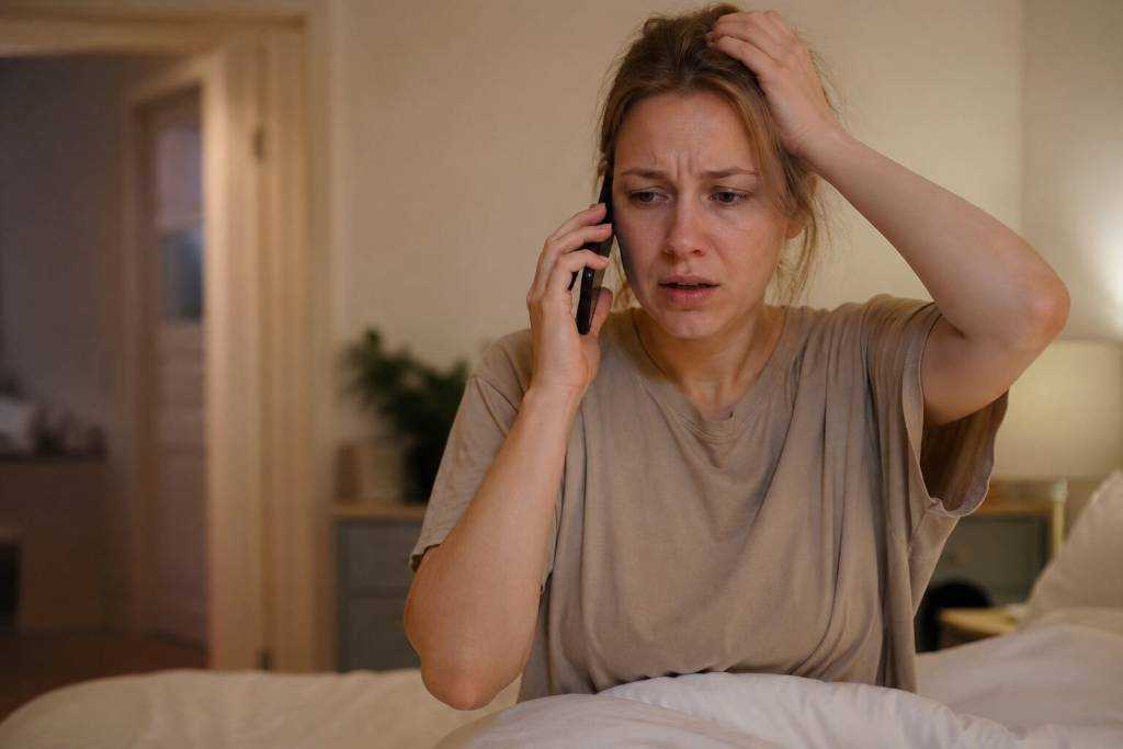 Stressed Wife Calling at night