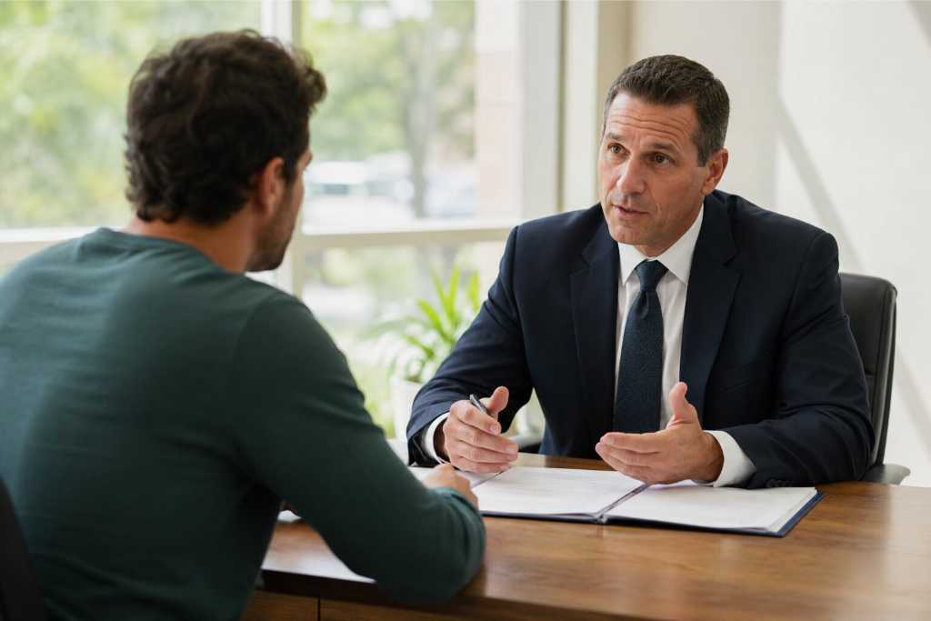 Bail Bonds Discussion with a Client