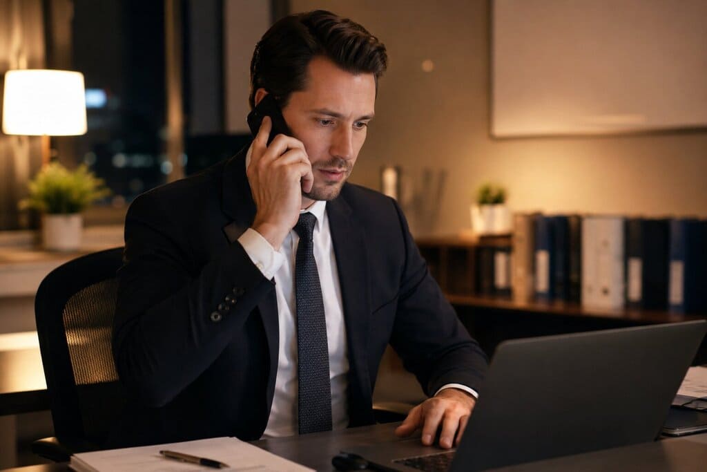 Bail Bondsman Handling an After Hours Call