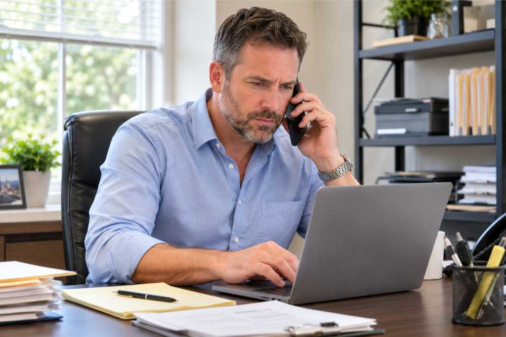 Bail Bondsman Working Through Case Updates