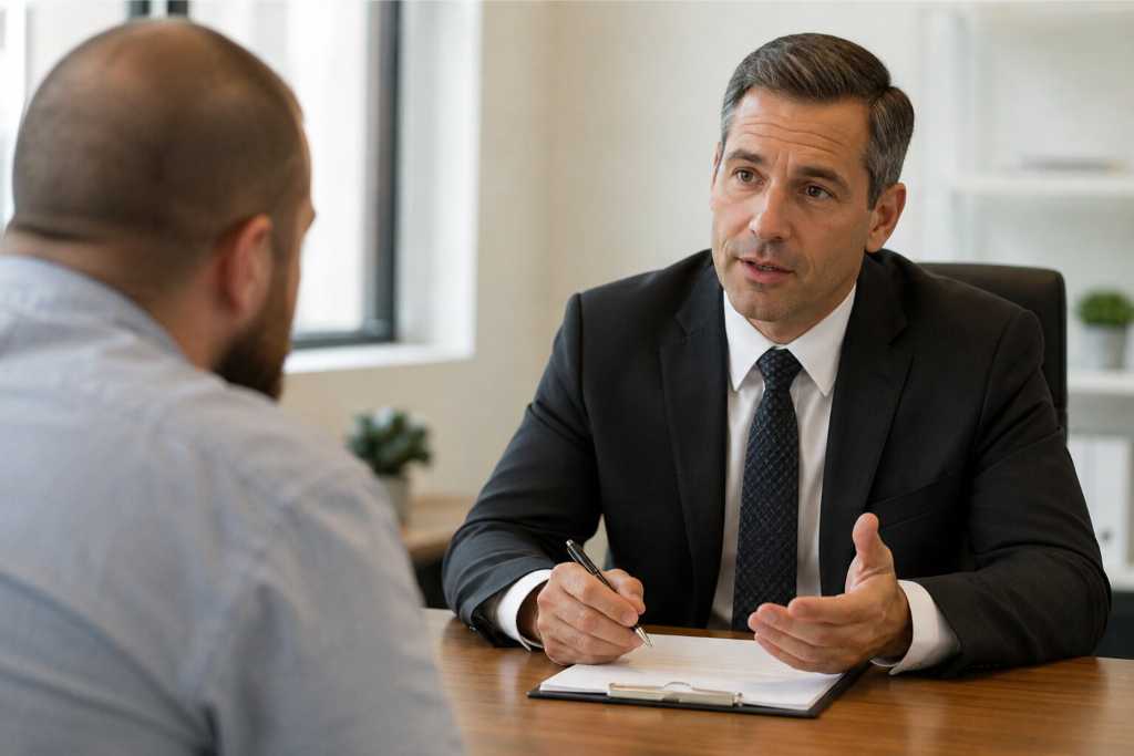 Bail Bonds Discussion with a Client
